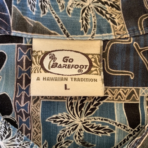 Go Barefoot Authentic Hawaiian Aloha Shirt - Large - Picture 4 of 11